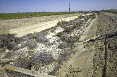 California Dry Ditch Man Made Drought